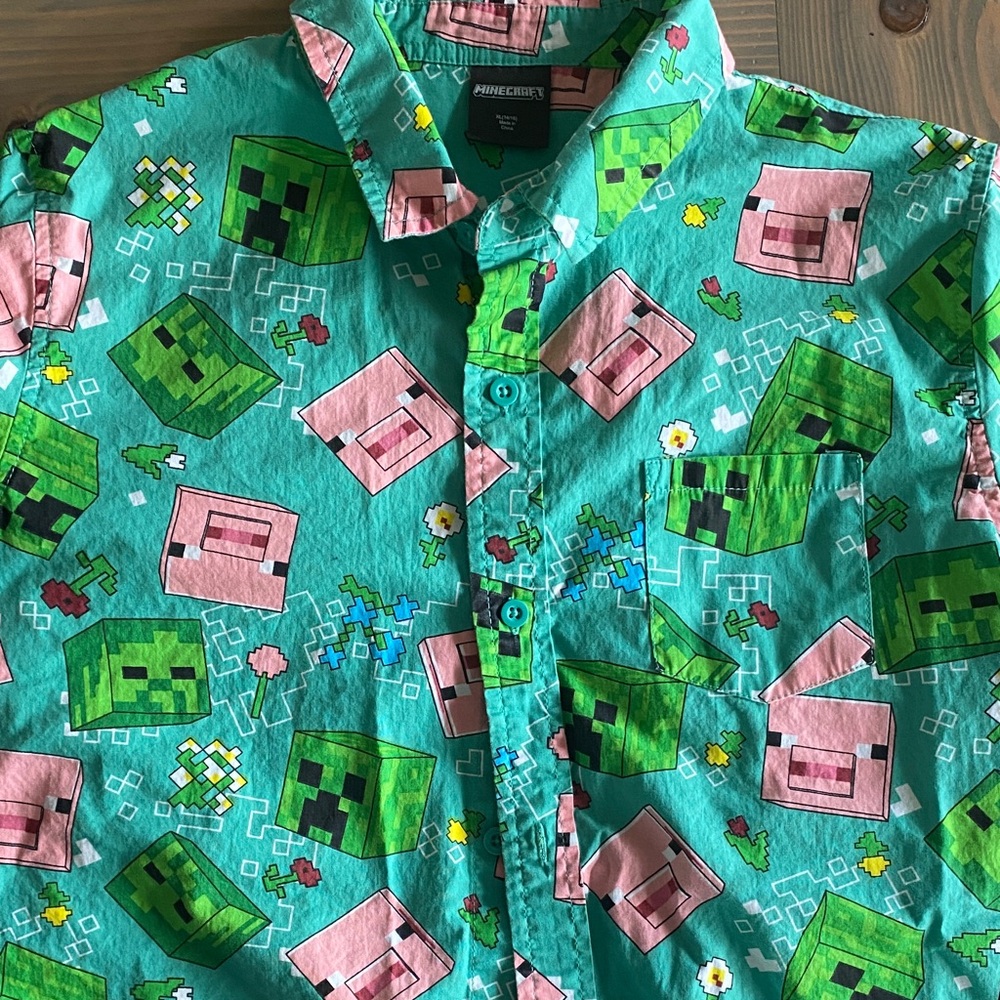 Easter Bunny Print Button Down Shirt, Star Wars & Minecraft too!!